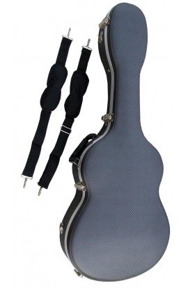 ABS Classical Guitar Case Grey Squares Carbon Grey/Black Cibeles