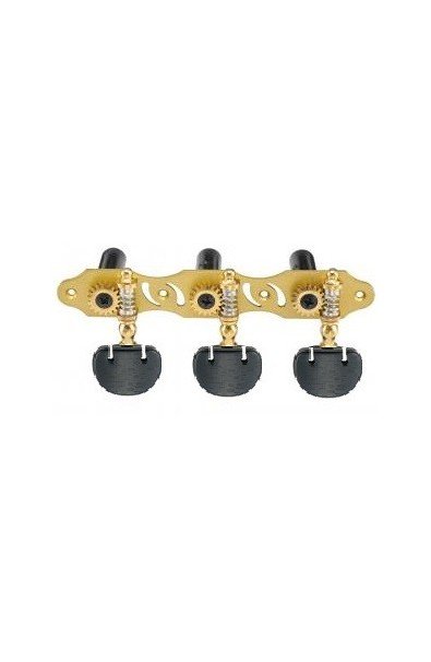 Classical Gold Tuning Pegs, Handmade Black Butterfly